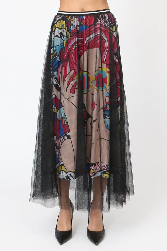 Pop Art Patterned Skirt