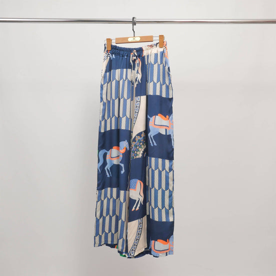 Equestrian Scarf Print Pants