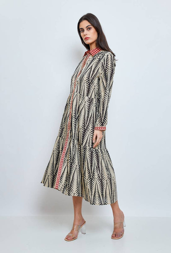 Dual Colour Shirt Dress