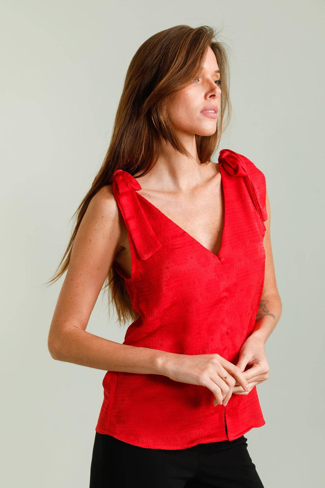 Strappy Top with Bow
