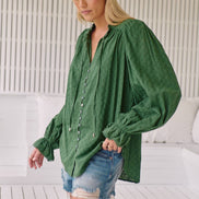 Embroidery Pine Blouse