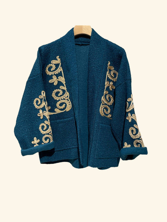 Open Cardigan Embroidered