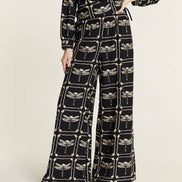 Dragonfly Embroidery Pants