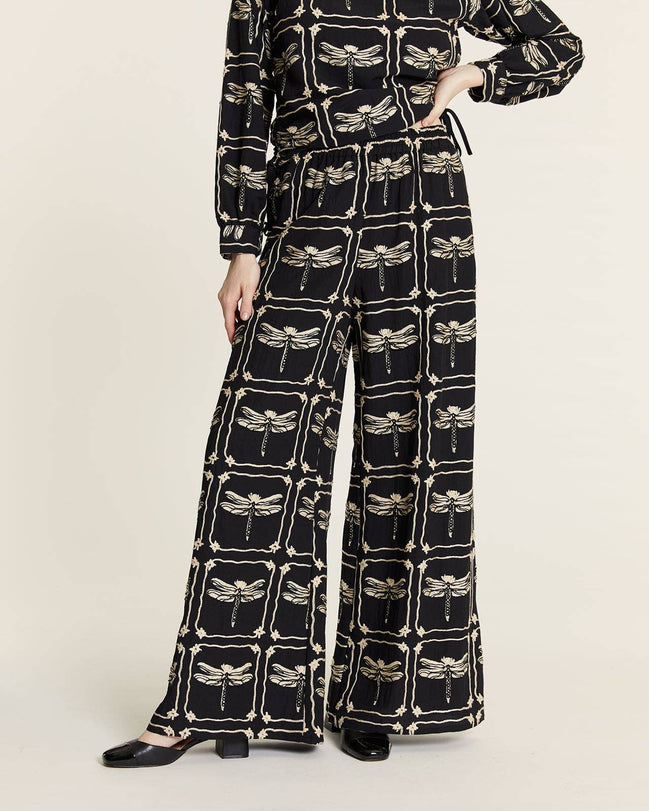 Dragonfly Embroidery Pants