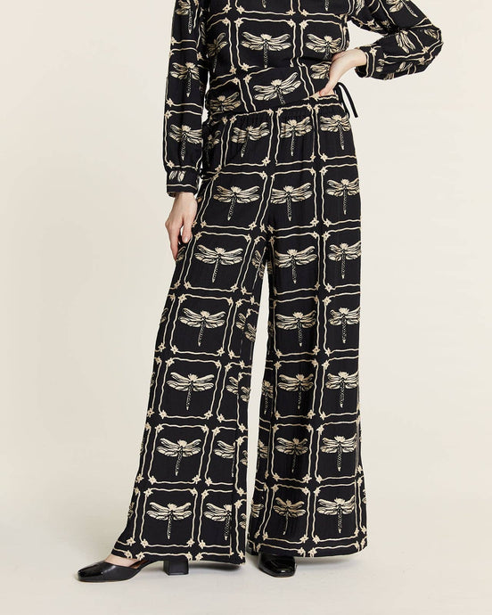 Dragonfly Embroidery Pants
