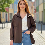 Graphic Print Oversized Jacket