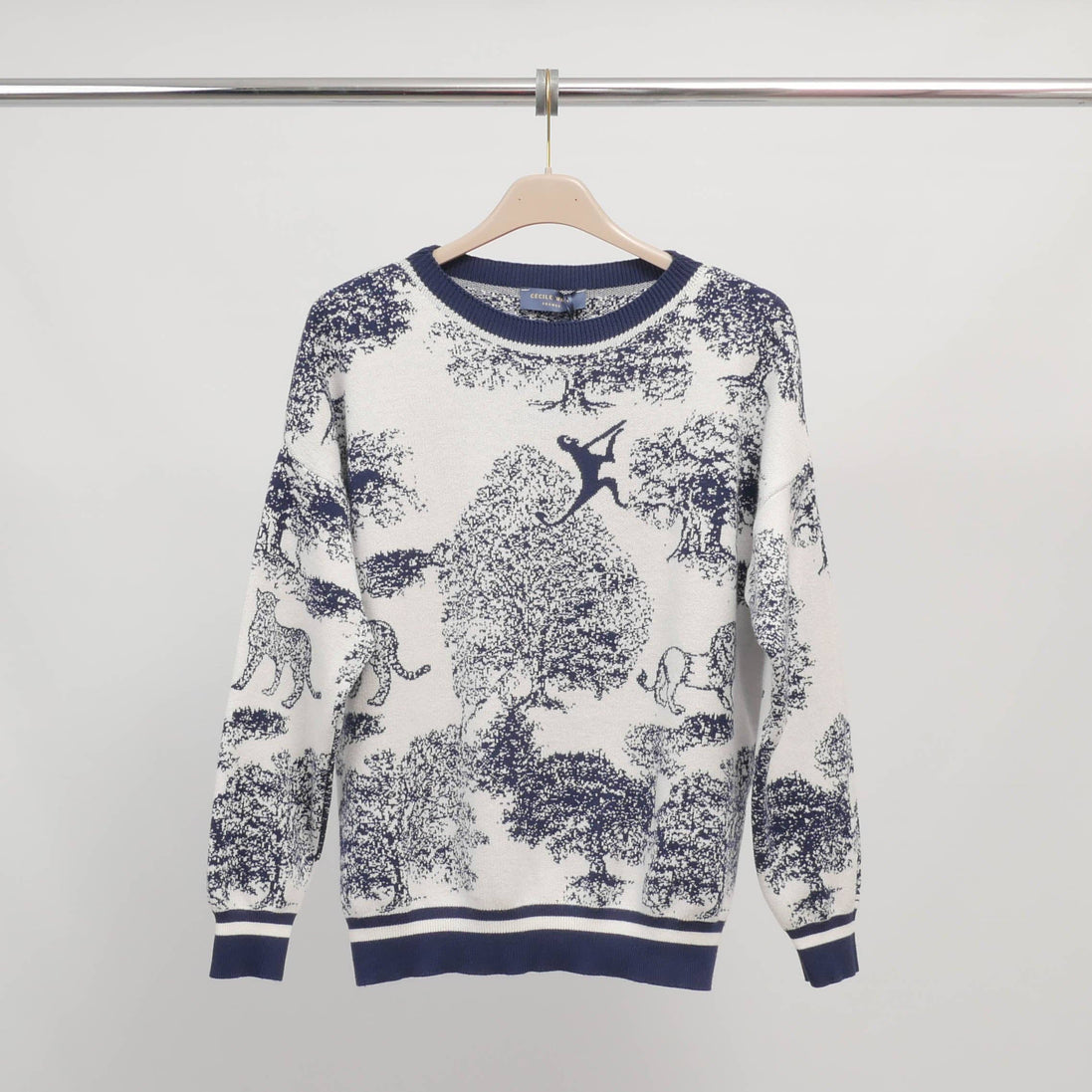 Jungle Print Sweater in Soft Knit