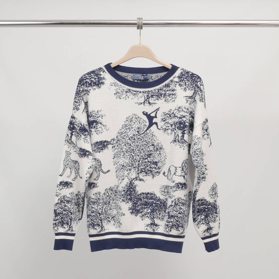 Jungle Print Sweater in Soft Knit