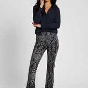 Printed Flare Cotton Pants