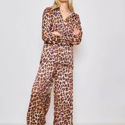 Wide Animal Print Pants