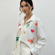 Embroidered White Shirt