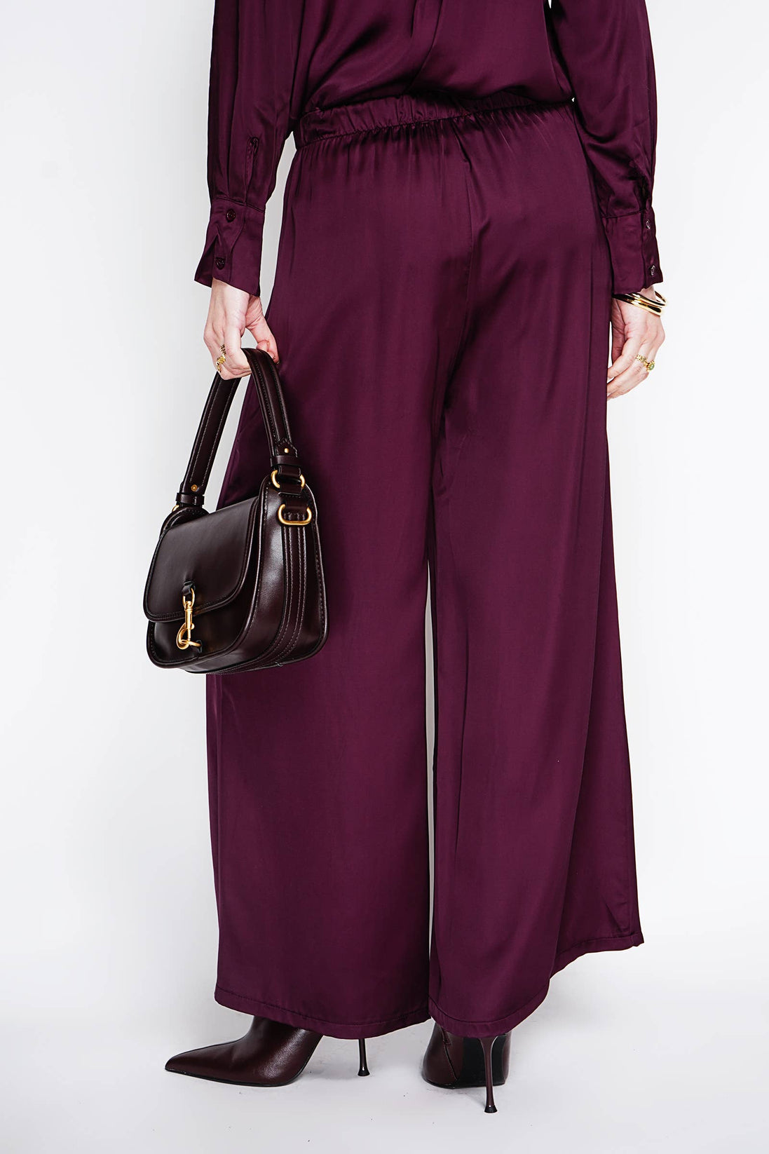 Wine Satin Set
