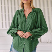 Embroidery Pine Blouse