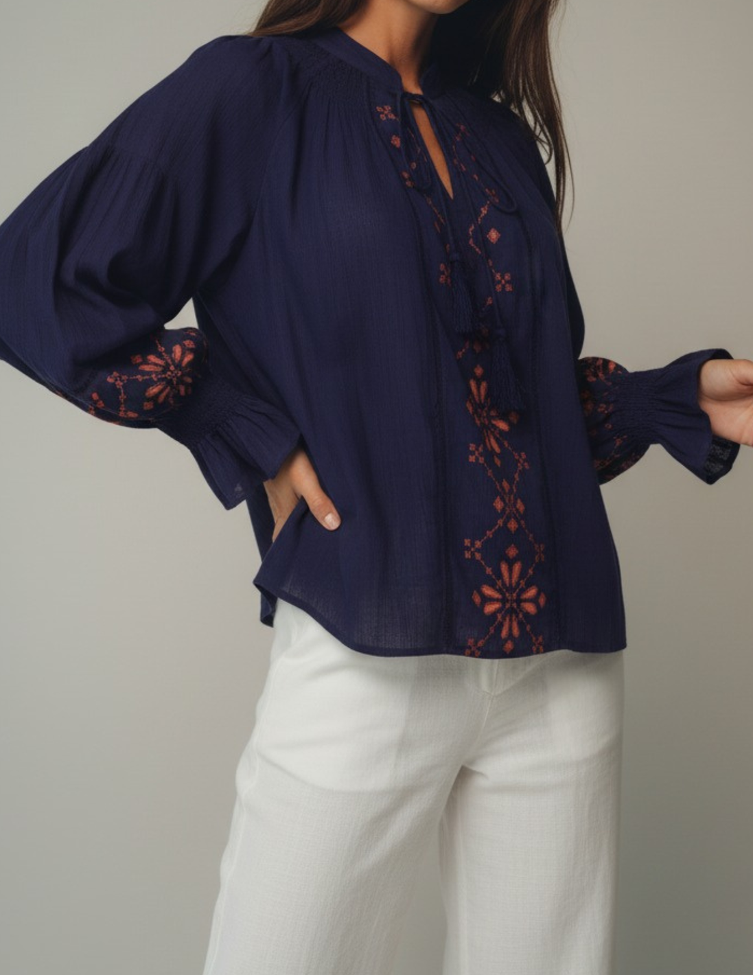 Embroidered Saira Blouse