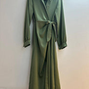 Satin Wrap Dress