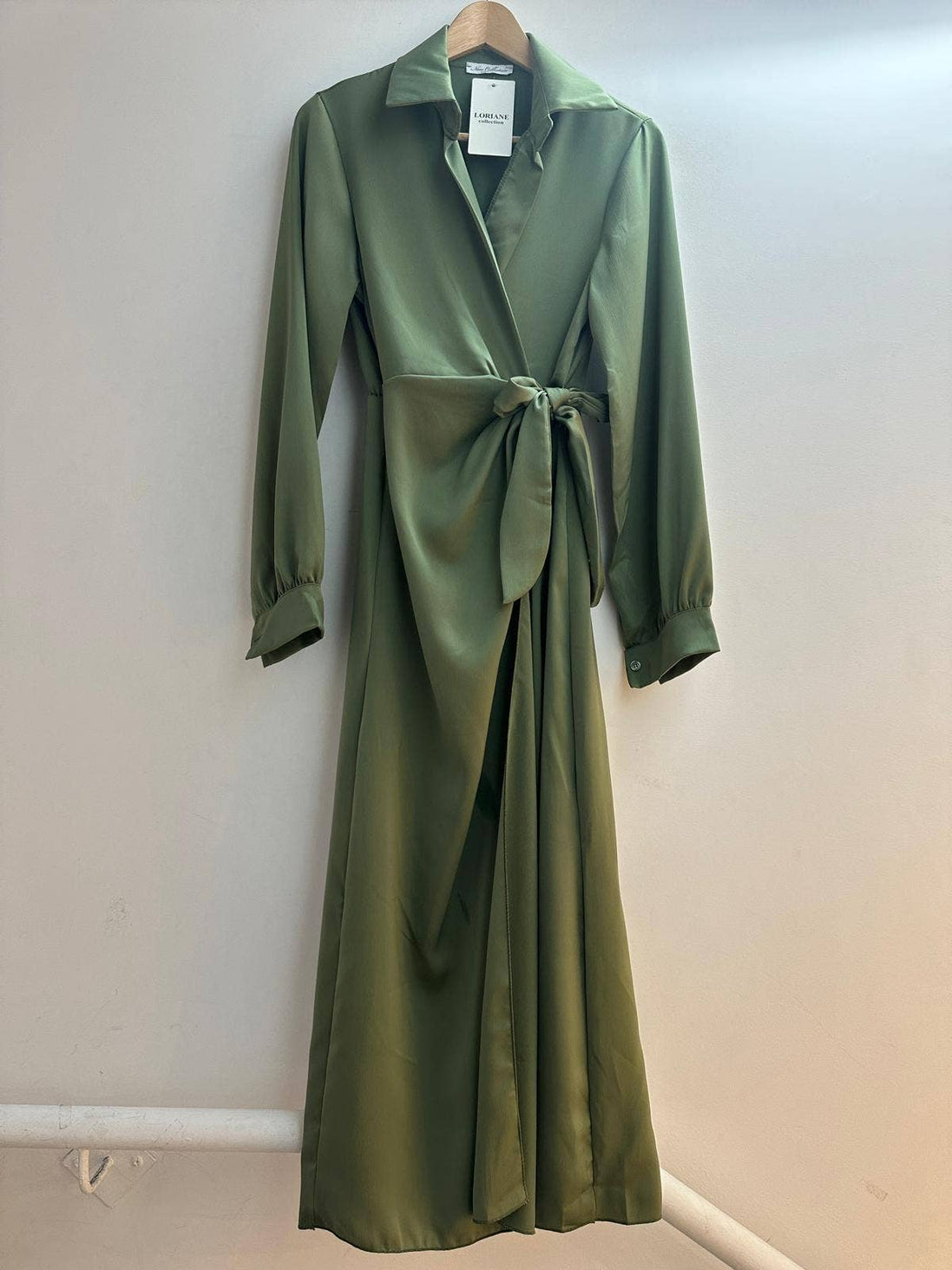 Satin Wrap Dress