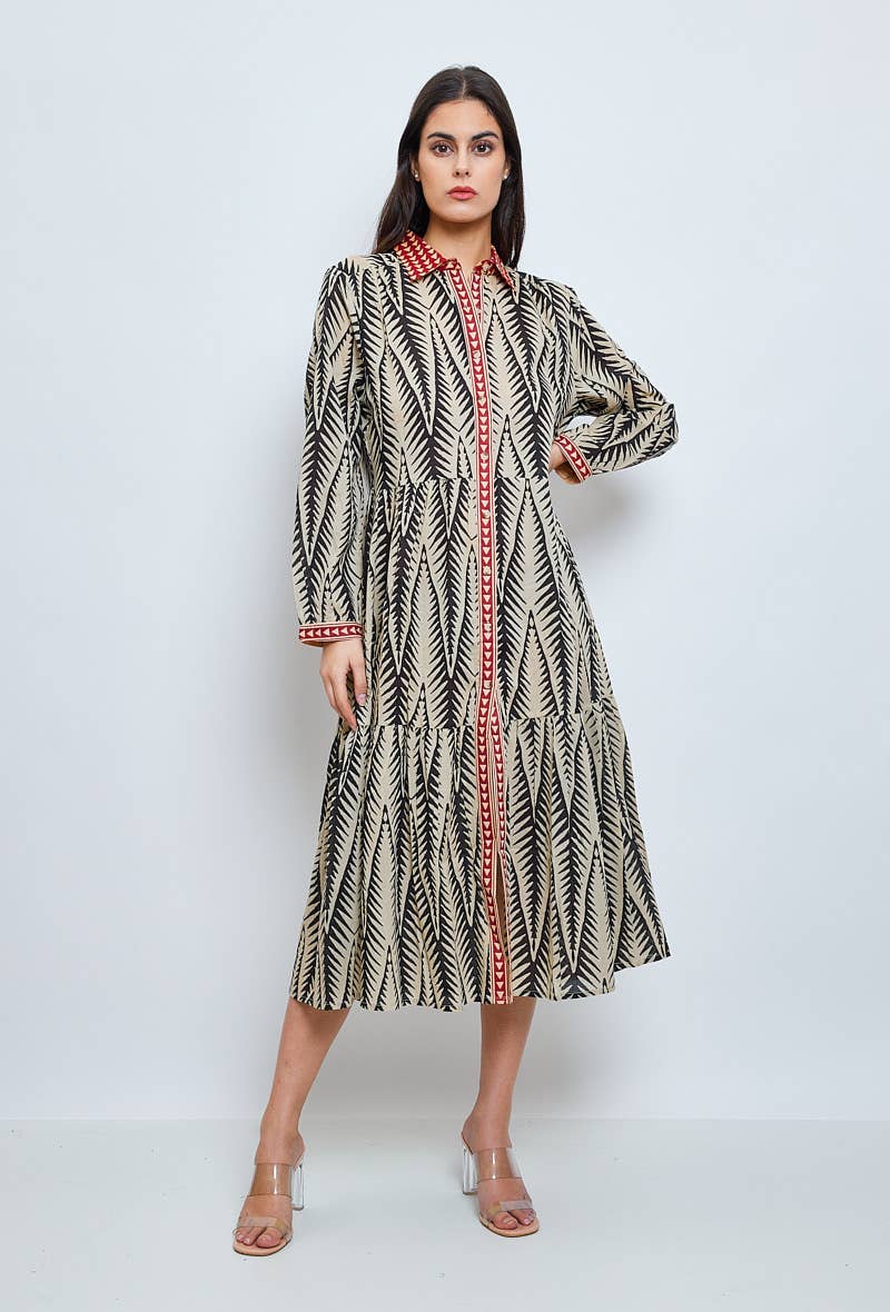 Dual Colour Shirt Dress