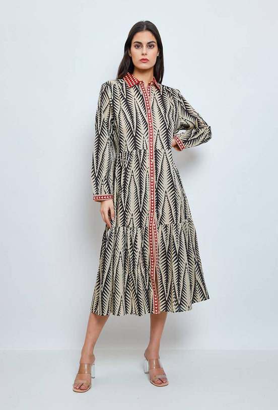 Dual Colour Shirt Dress