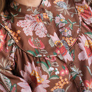Floral Brown Blouse