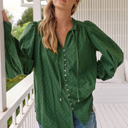 Embroidery Pine Blouse