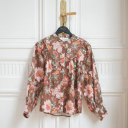 Floral Brown Blouse