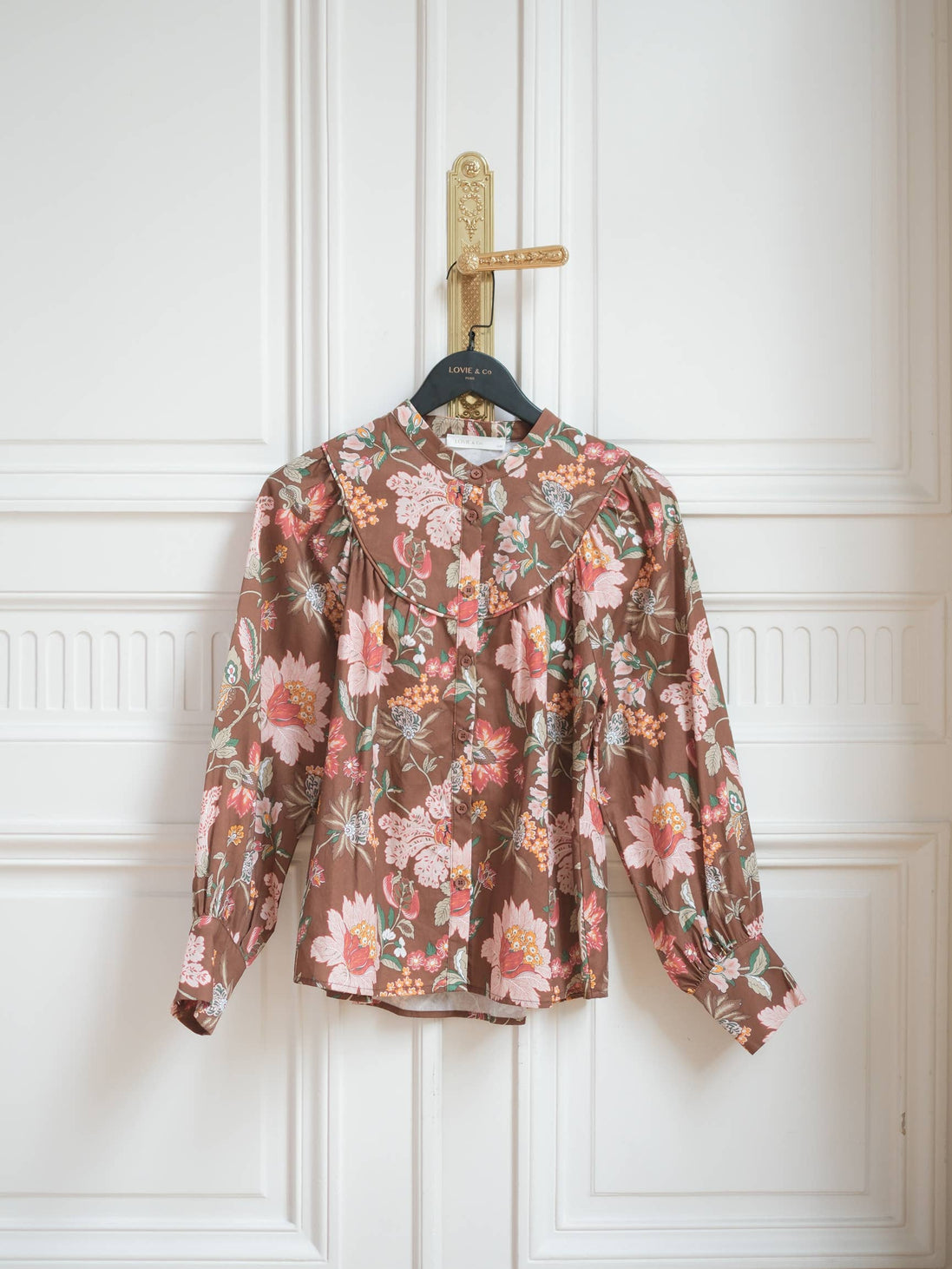 Floral Brown Blouse