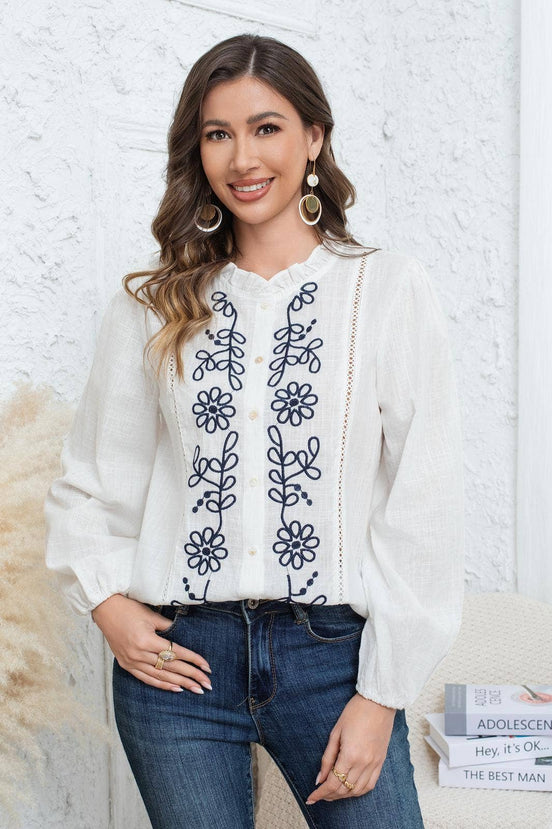 Bohemian Embroidered Shirt