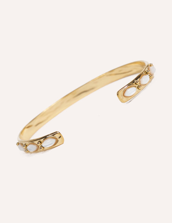 Open Bangle & Natural Stones
