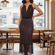 Long Satin Skirt