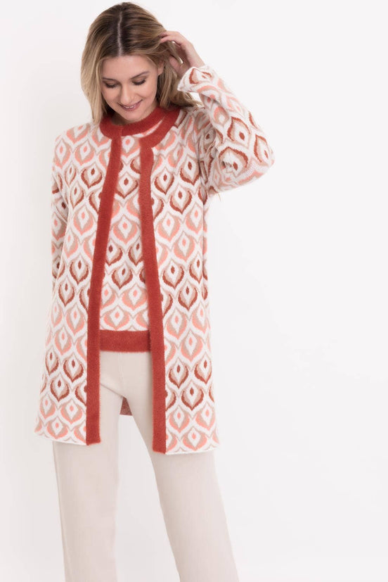 Geometric Knit Cardigan