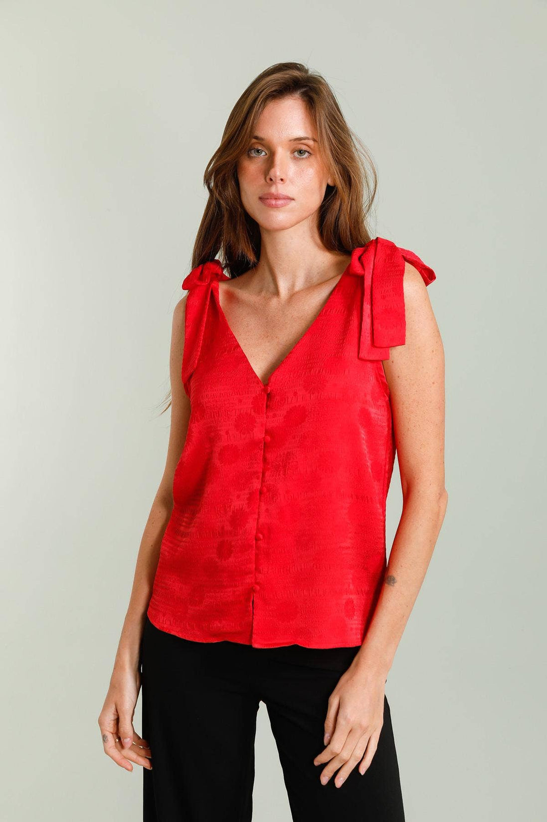 Strappy Top with Bow