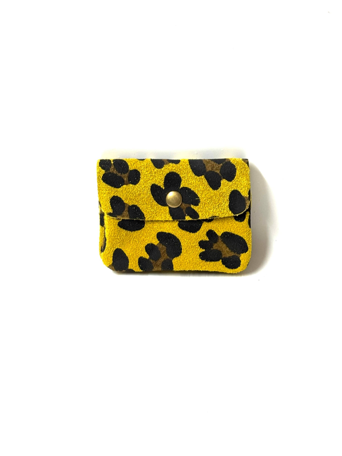 Leopard Print Suede Coin Purse