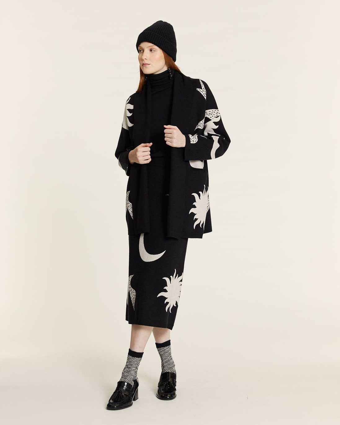 Sun and Moon Knited Kimono