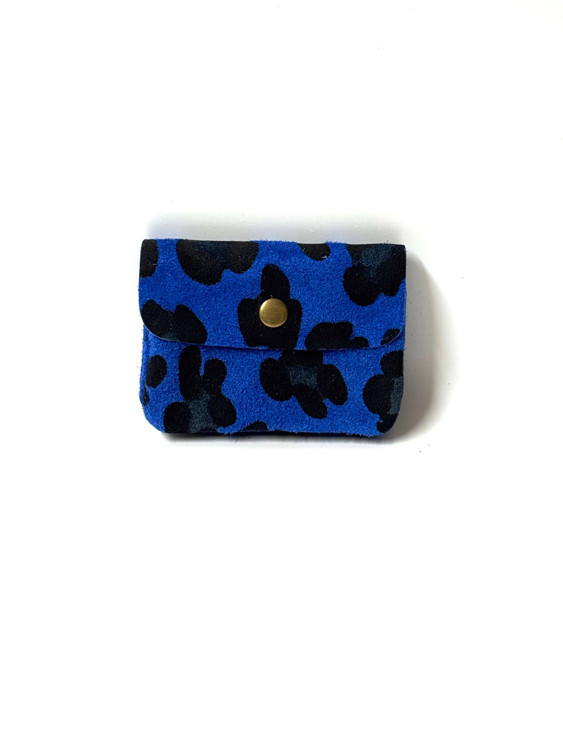 Leopard Print Suede Coin Purse