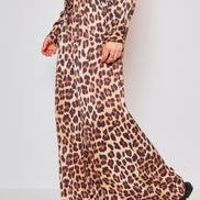 Wide Animal Print Pants