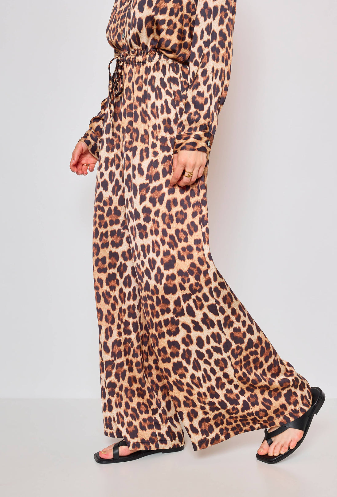 Wide Animal Print Pants