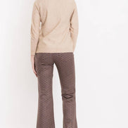 Flared Geometric Trousers