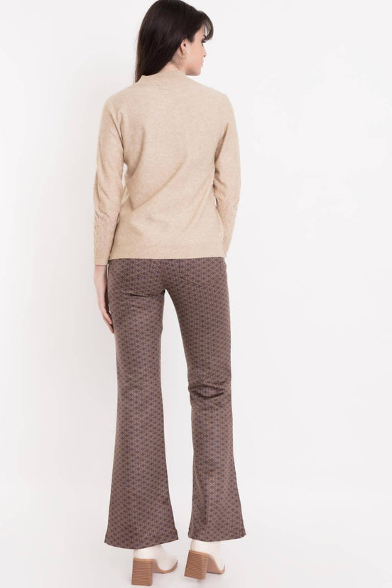Flared Geometric Trousers