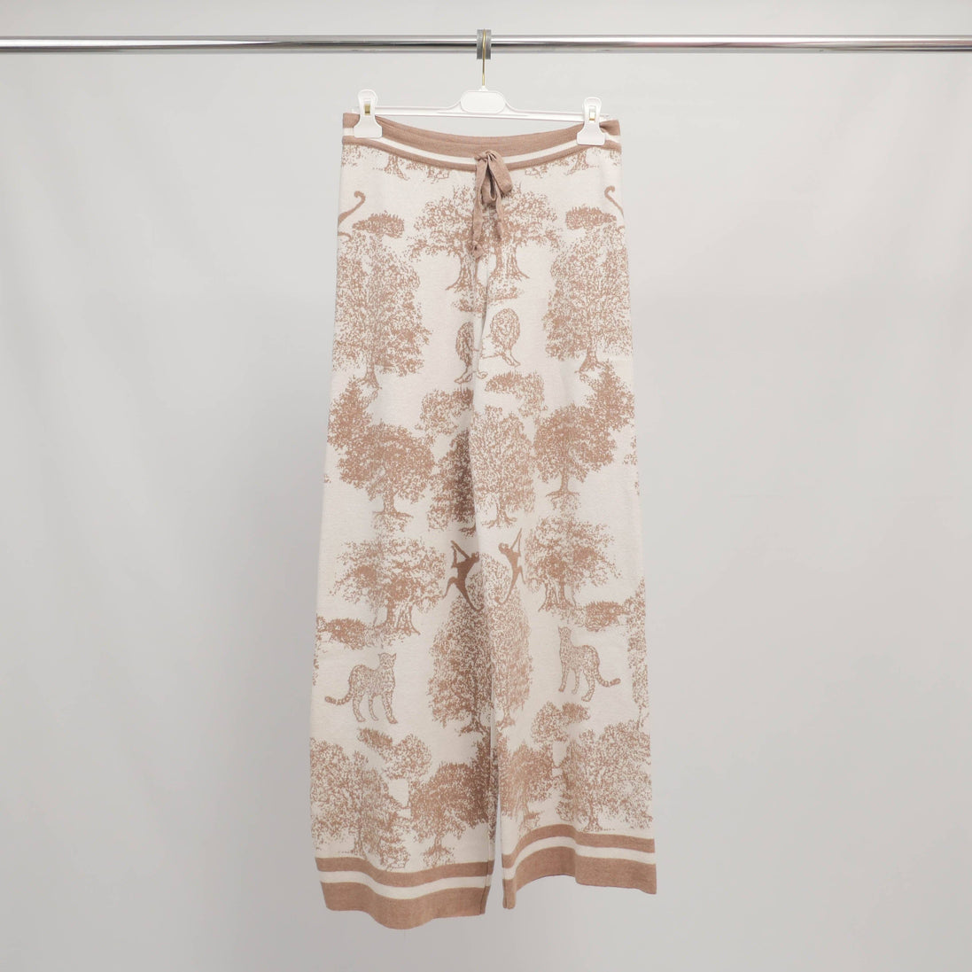 Fluid Jungle Print Knit Trousers