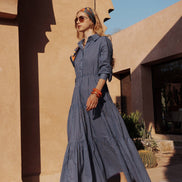 Indigo Blois Long Dress