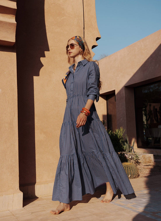 Indigo Blois Long Dress