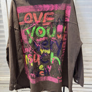 Graphic Print Oversized Jacket
