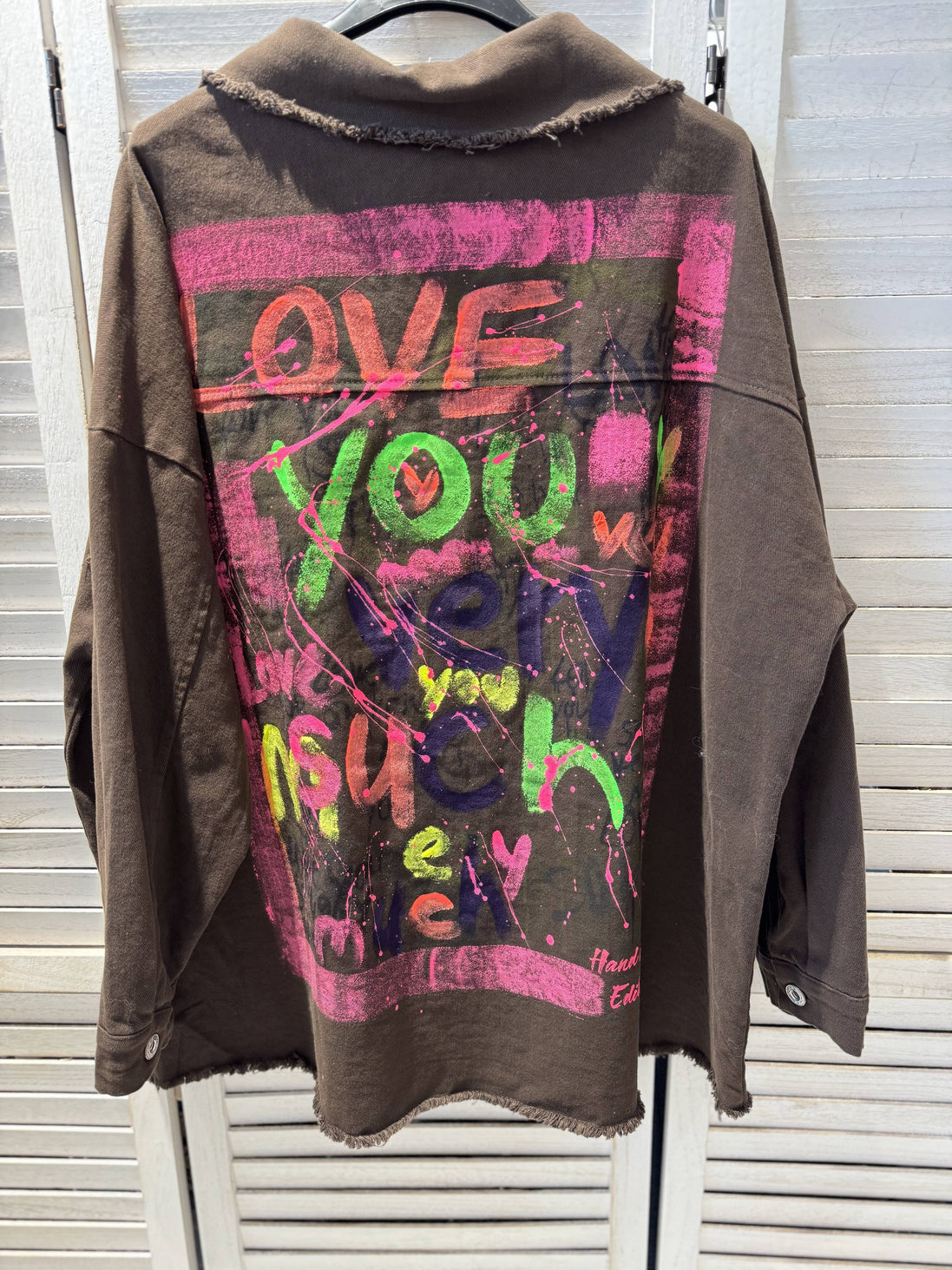 Graphic Print Oversized Jacket