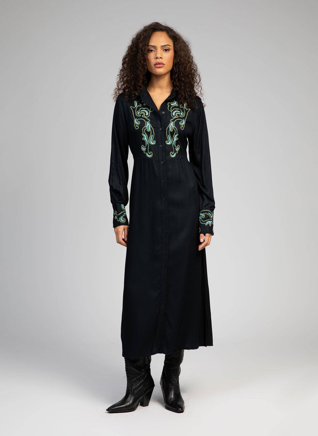 Owiny Embroidered Long Dress