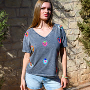 Washed Embroidered T-Shirt