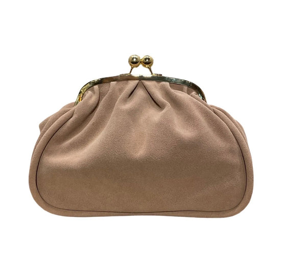 Suede Clasp Handbag