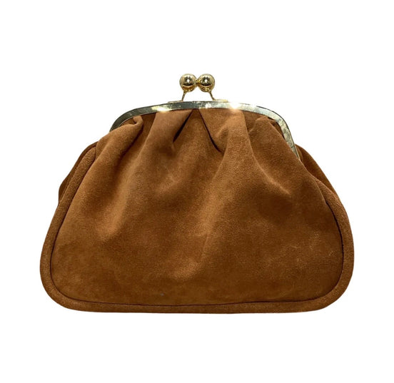 Suede Clasp Handbag