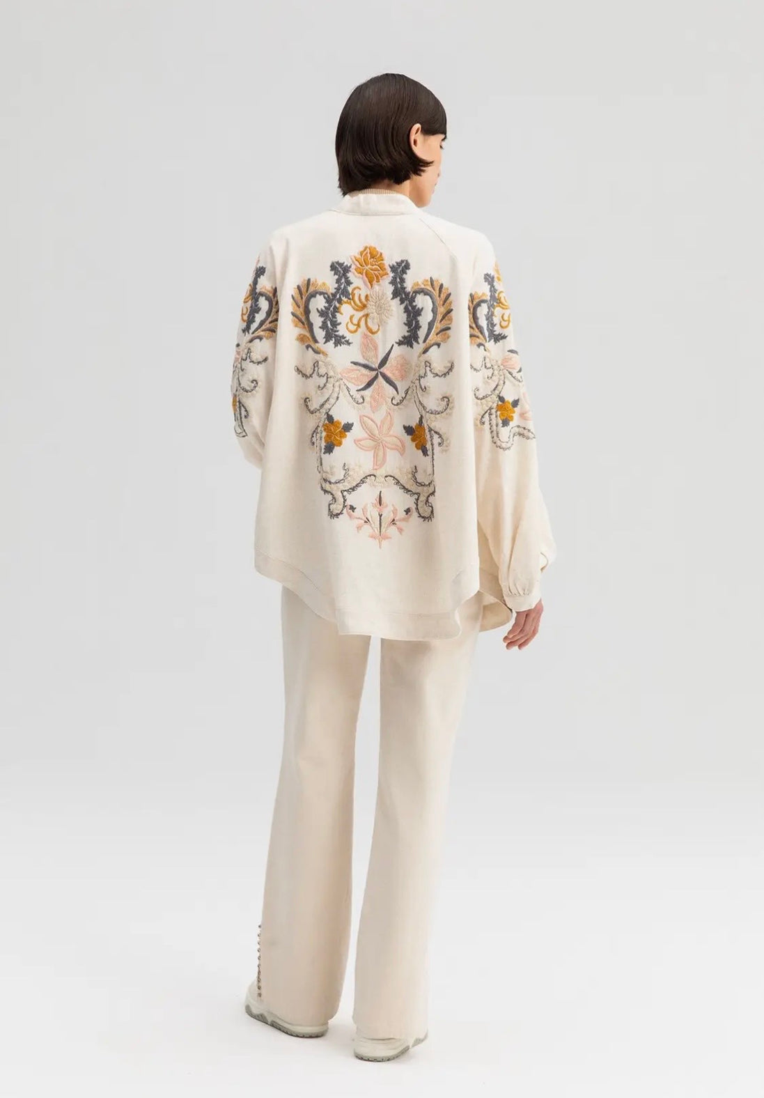 Botanic Embroidered Kimono Jacket