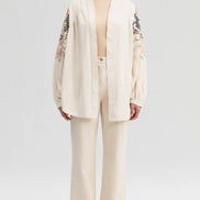 Botanic Embroidered Kimono Jacket