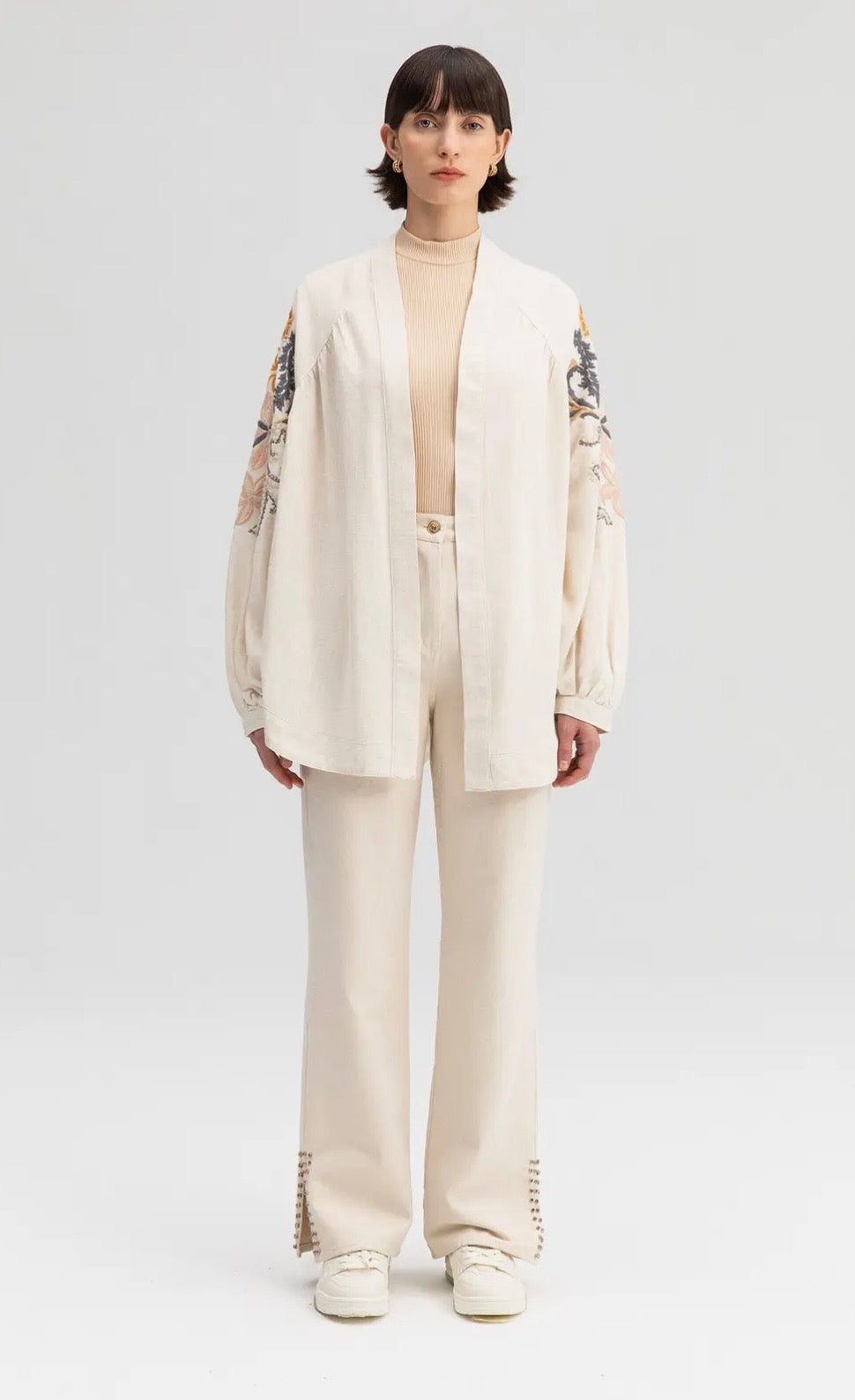 Botanic Embroidered Kimono Jacket